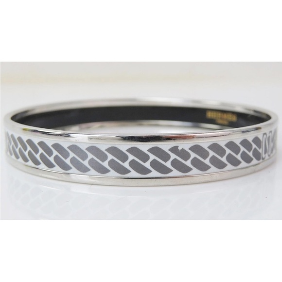 Hermes Silver and Black Men's Bracelet - Picture 5 of 10